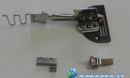 Decorative ribbons edging attachment for straight stitch sewing machines